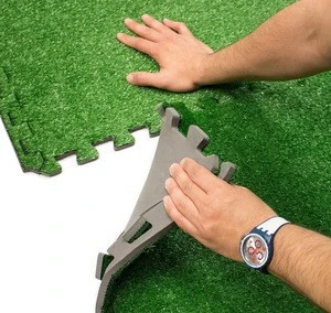 Artificial Grass Foam Tile Interlocking Kids Play Puzzle