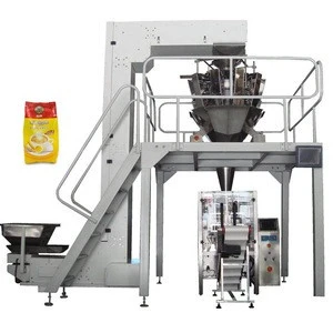 Automatic 10 Head Weigher weighing Granule Chips Berad Candy Coffee Bean Snack  Packing Machine