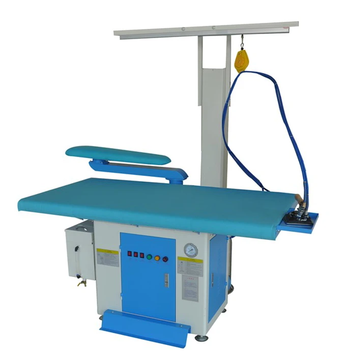 Automatic industry textile clothes ironing table with single buck