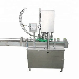Automatic soft drink glass bottle jar capping machine
