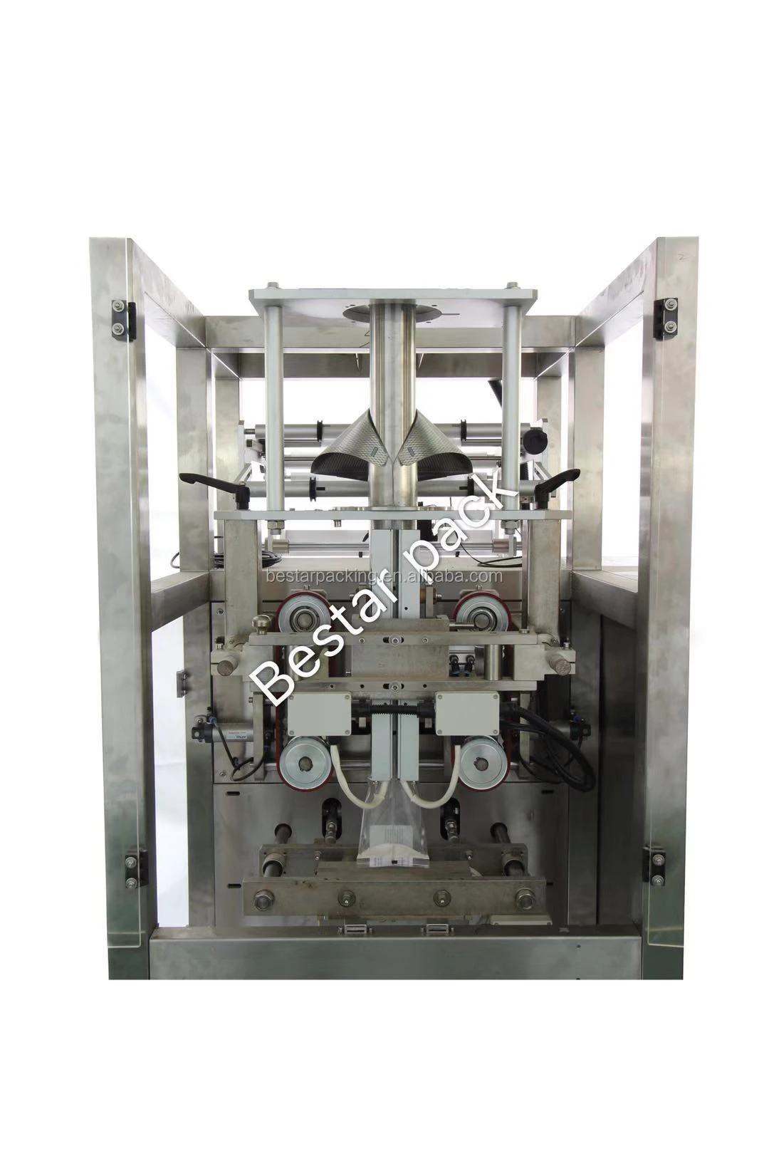 Automatic vertical rice packaging machine, rice packing machine, rice vertical packaging machine with multi-heads weigher