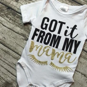 baby clothing sets infant baby girls boutique clothing sets toddler baby outfits got it from my mama romper black glitter shorts