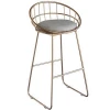 Bar furniture bar stool electroplate gold leg high-density sponge with velvet