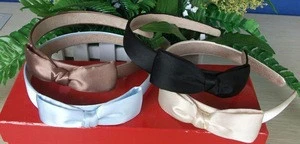 beautiful &colorful girl satin ribbon headband,hairband, headwear for wholesale