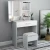 Import Bedroom furniture 2020 New Hot Sales of Dressing Vanity Table Stool Set White Makeup Dresser With Large Sliding Mirror from China