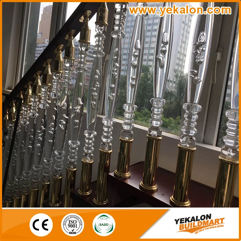Best-Selling Best Quality New Design Luxury Aluminium Transparent Acrylic Stair Railing From China Manufacturer