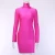 Import Best selling taobao dropshipping boutique fall clothing long sleeve neon pink dress from China