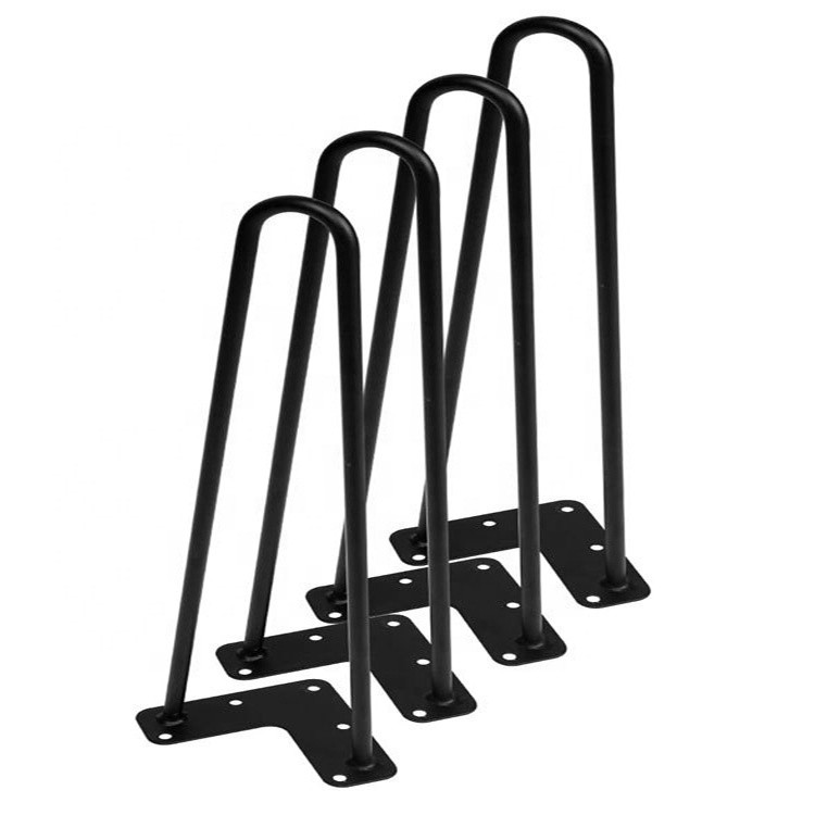 Black cast iron table legs 150mm