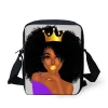 Black Queen African Girls Printing Women Handbags Ladies Shoulder Messenger Bag for Females Mini Crossbody Bags 2020