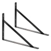 Black Shelf Brackets Heavy Duty Floating Shelves Bracket for Wall Metal Triangle Shelving Brackets for DIY Open Shelf Home Decor