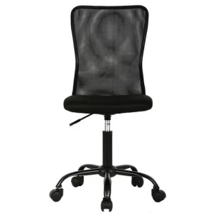 Black Swivel Computer task Full Mesh Small Office Chair without Armrest