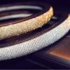 Bling Crystal Steering Wheel Cover for Women PU Leather with Rhinestones Universal for 36CM 37CM 38CM