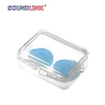 Blue color silicon earplug for sleeping hearing protection