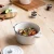 Blues Nordic style simple ceramic two ear salad bowl anti - perm soup bowl dessert breakfast cereal bowl