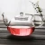 Import Borosilicate glass heat-resistant Beauty shape creative handle flower tea pot set pyrex glass tea pot from China