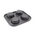 Import BPA free Superior Non-stick Black Carbon steel 4 Cup Muffin Pan Cupcake Mold Bakeware from China