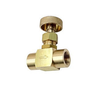 brass straight instrument female needle valve
