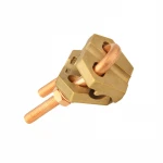 Brass u type earth rod clamp stainless steel bolt u shape copper rod clamp wire connector