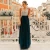 Import bridesmaid dresses One Shoulder Long Tulle Elegant A Line Evening Prom Dresses from China