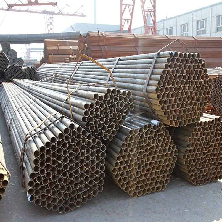Bright annealed welded steel tubes oiled painted black anneal round tube black annealing iron pipe and tube