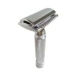 Bulldog Handle Stainless Alloy Double Edge Mens Safety Shaving Razor Face Hair Remove