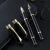 Import business black metal fountain pen  gift sets with gold grip from China