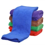 Cambodia Factory Solid Terry Car Microfiber Cleaning Cloth 40x40cm Blue