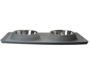 C&amp;CPet Dog Bowls 2 Stainless Steel Dog Bowl with No Spill Non-Skid Silicone Mat + Pet Food Scoop Water and Food Feeder Bowls