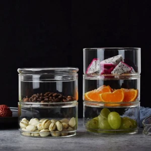Can Overlap Pyrex Bowl Transparent Glass Salad Bowl Dessert Fruit
