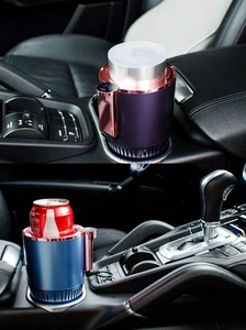 Car Heating Cooling Cup 2-in-1 Car Office Cup Warmer Cooler Smart Car Cup Mug Holder Tumbler Cooling Beverage Drinks Cans