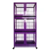 Cat and Dog Cage 3-layer 6-Door Steel Metal Animal Electrostatic Painting Button Stackable Dog Kennel Cage