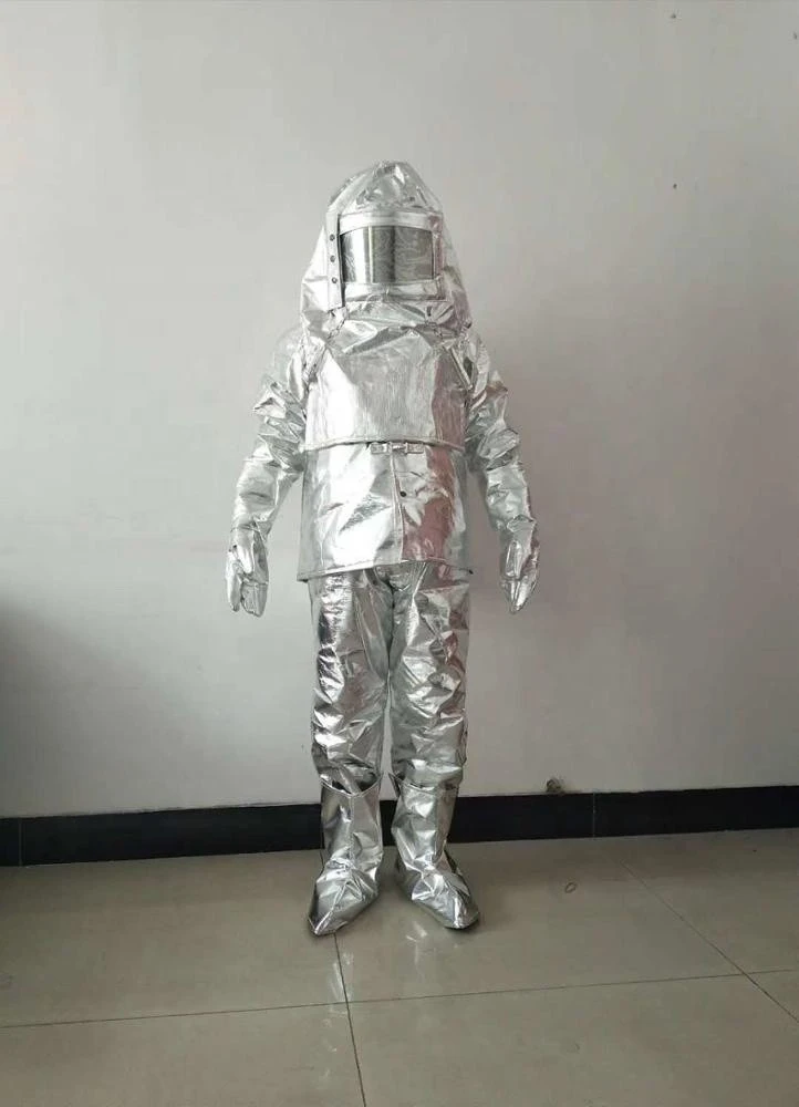 CE EN 85o degree Temperature For Anti-Flame and 1050 degree Temperature For Radiation Resistant fire entry suit