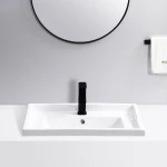 Chaozhou Sanitary Ware Low Price Oem Elegant Rectangular Decorative Washbasin Bathroom Sink Cabinet Art Ceramic Hand Wash Basin