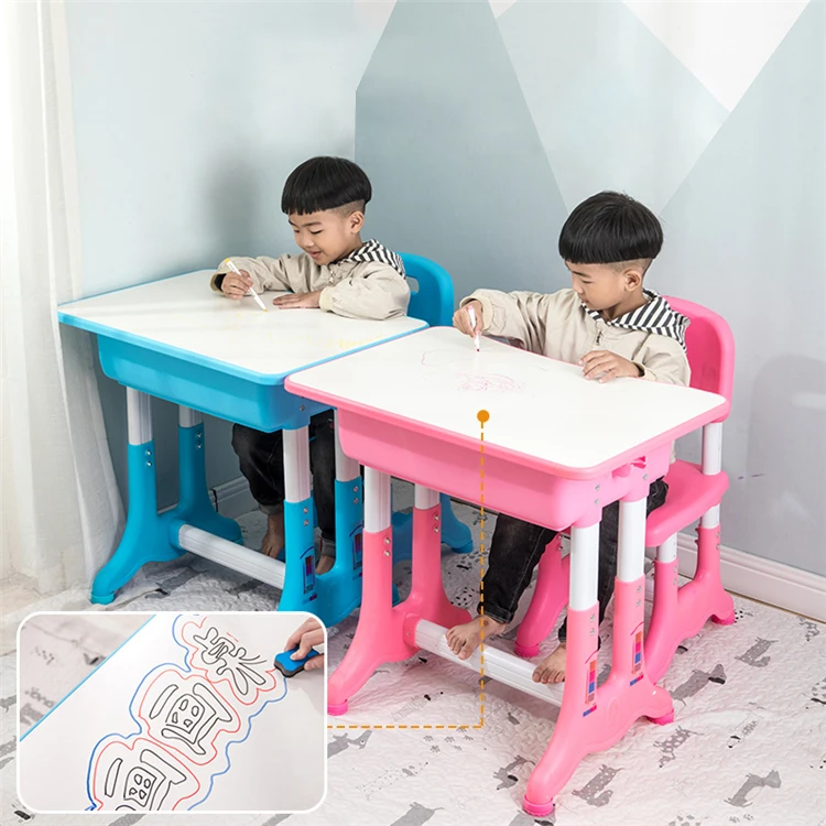 Cheap Adjustable Plastic Children Painting Study Table Chair Kids Study Table Chair Set