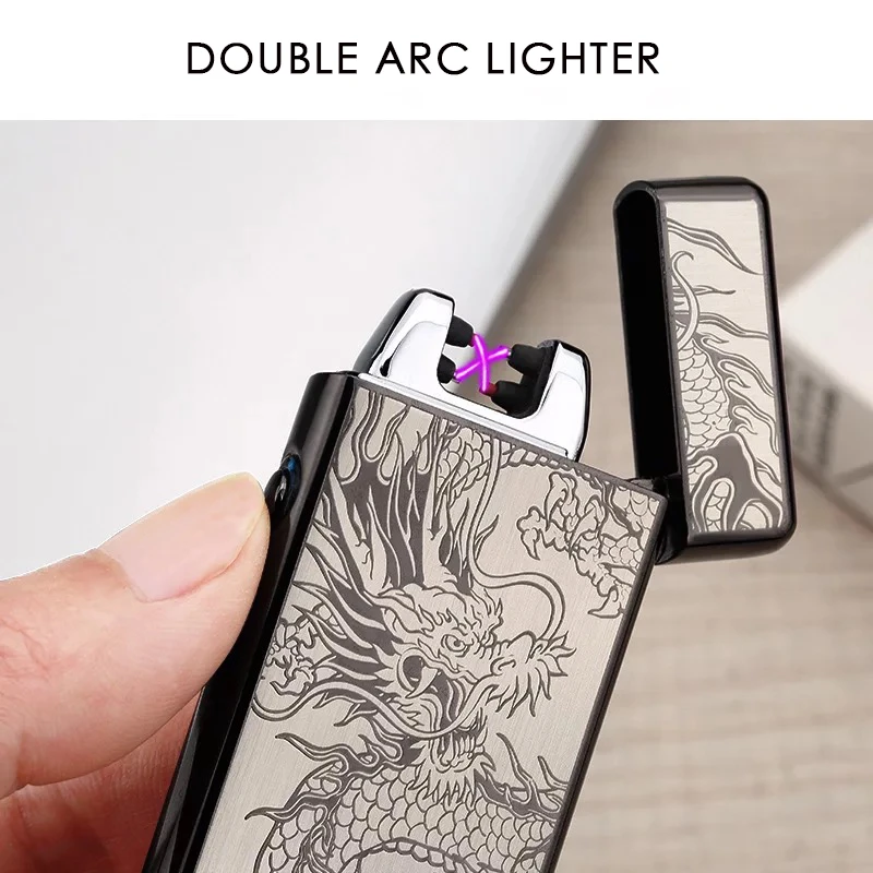 Cheap custom no gas electronic lighter cigarette usb charged rechargeable arc lighter