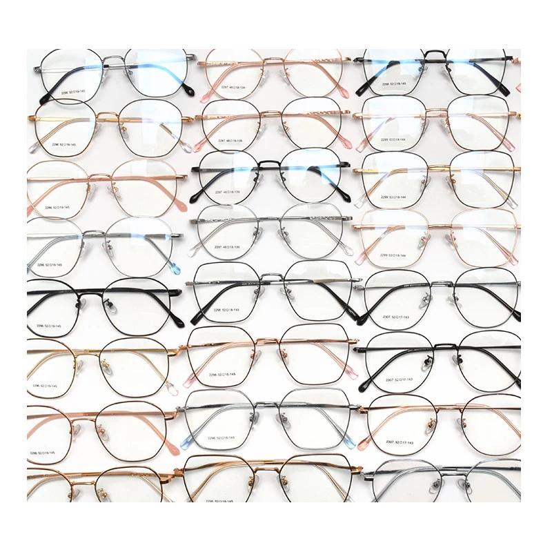 Cheap price in stock promotional retro eyeglasses frame metal eyewear