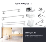 Cheap Zine Bathroom accessories set with soap dish toilet paper holder towel rack towel hook