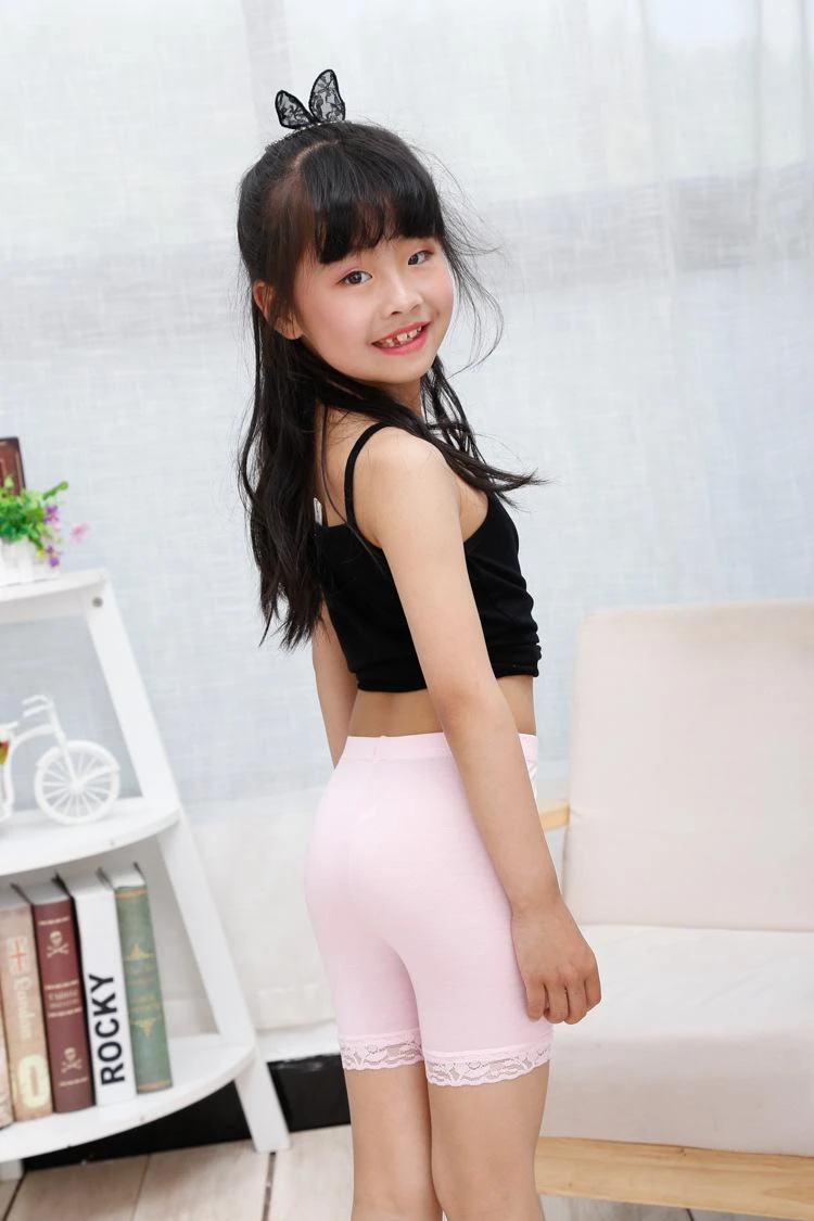 Children Modal Shorts Fashion Lace Short Leggings Girls Safety Pants Baby Short Tights Girls Safety Pants Anti-light Shorts M36
