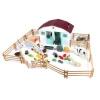 Children&#39;s early education farmer set animal modeling play house toys DIY farm indoor toys set