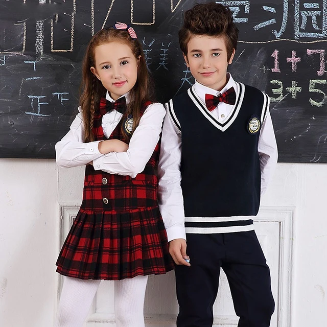 Buy Childrens College Wind Pullover School Pinafore Dress Jumper Vest Skirt  Uniform Boys Sweater Vest Uniform And Girls Wool from Chengdu Guiruyang  Clothing Co., Ltd., China