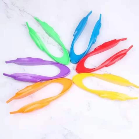 Childrens science and education tweezers color kit science toys outdoor exploration observation insect capture colorful tweezer