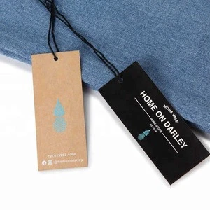 China custom swing tags garment hang tags for clothing supplier