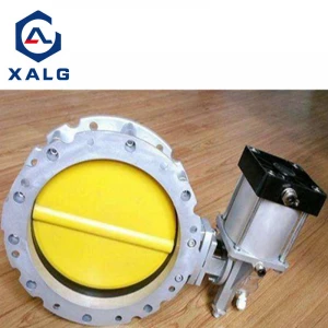 China Factory supply High Efficient Pneumatic Aluminum Butterfly Valve for Cement Powder Use