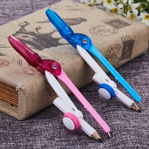 China hot sale free sample good perfect  quality japan style color compass with pencil in plastic box  for student in the school