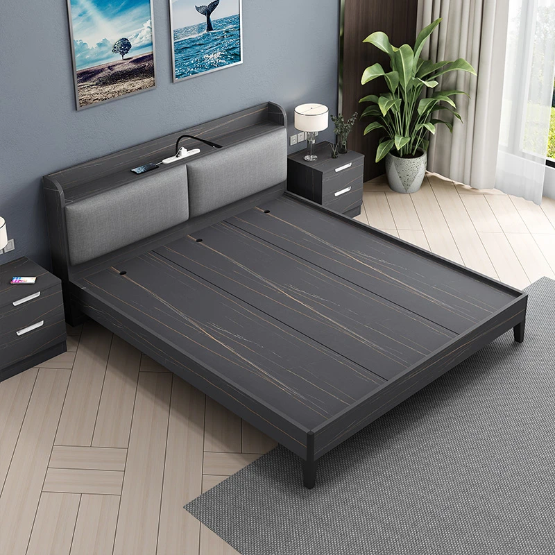 China new product bedroom set home furniture Italian designer wooden platform queen/king size bed frame