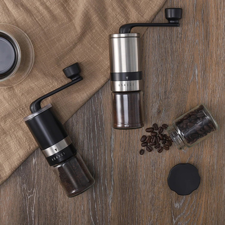 CHINAGAMA Ceramic Coffee mill Manual Commercial Hand Ceramic Burr Coffee Bean Grinder with cheap handle