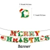 Christmas Theme Party Decoration Merry Christmas Pull Flag Balloon Spiral Decoration Set