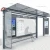 Import City bus system GPS auto reporter solar bus stop led displays bus stop shelter with bench solar panel from China