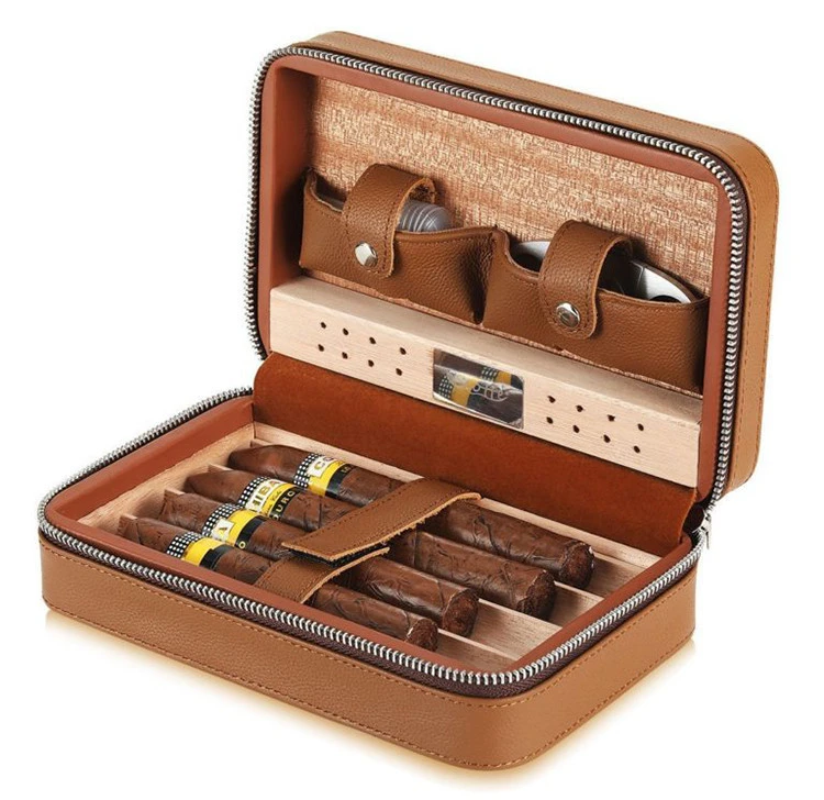 cohiba cigar accessoires set leather travel cigar case