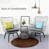 Comfortable modern  garden chair with high quality polyester rattan